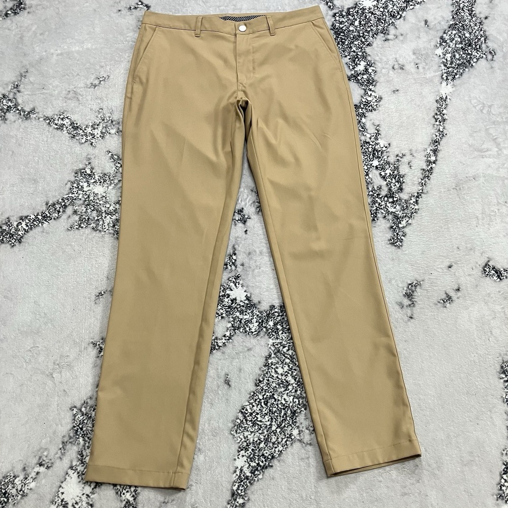 Bonobos Golf Athletic Fit Pants Mens Size 35x34 Khaki Stretch Flat Front